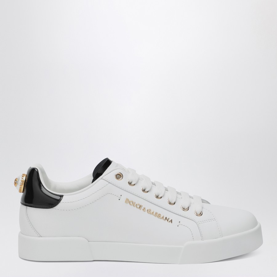 【Dolce Gabbana】LOW-TOP SNEAKERS◆CK2329AH506 Dolce&Gabbana White/gold leather Portofino sneakers | TheDoubleF