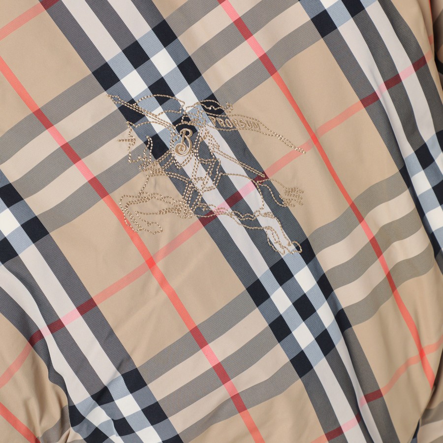 Burberry フード付きジャケット 38 ベージュ バーバリーチェック柄 バーバリー ベージュ ダウンジャケット フード付き チェック柄