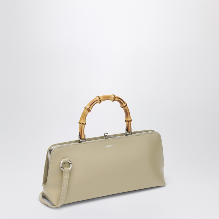 Gハジ Jil Sander Small Goji Bamboo bag in almond colour | TheDoubleF