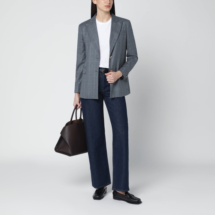 VItoVI Grey single-breasted wool jacket | TheDoubleF