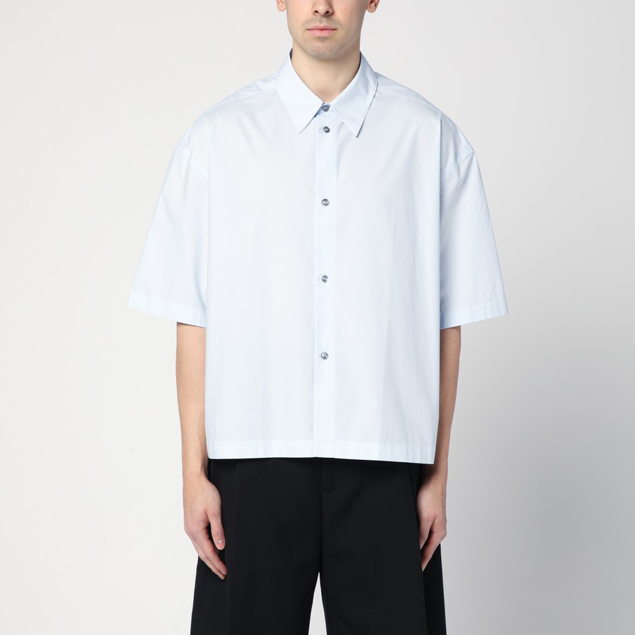 STUDIO NICHOLSON Light blue shirt in organic cotton | TheDoubleF