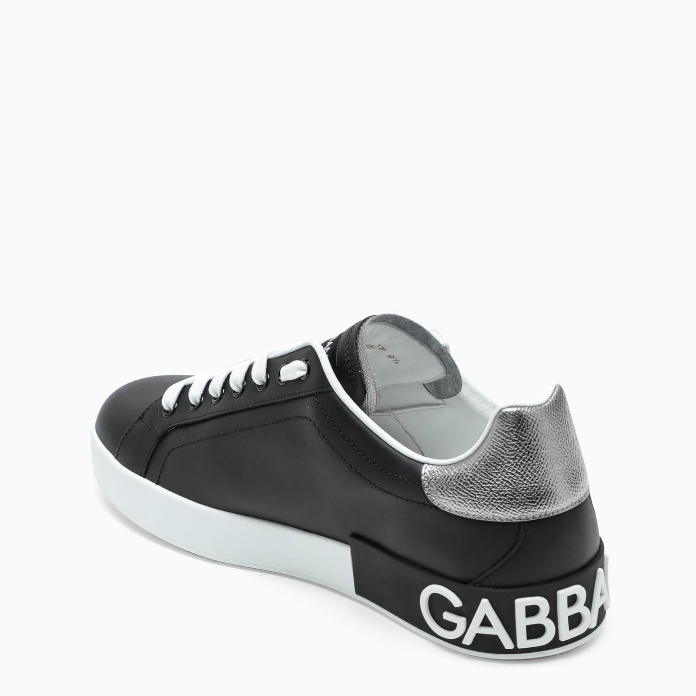 Dolce&Gabbana Black/silver Portofino sneakers TheDoubleF