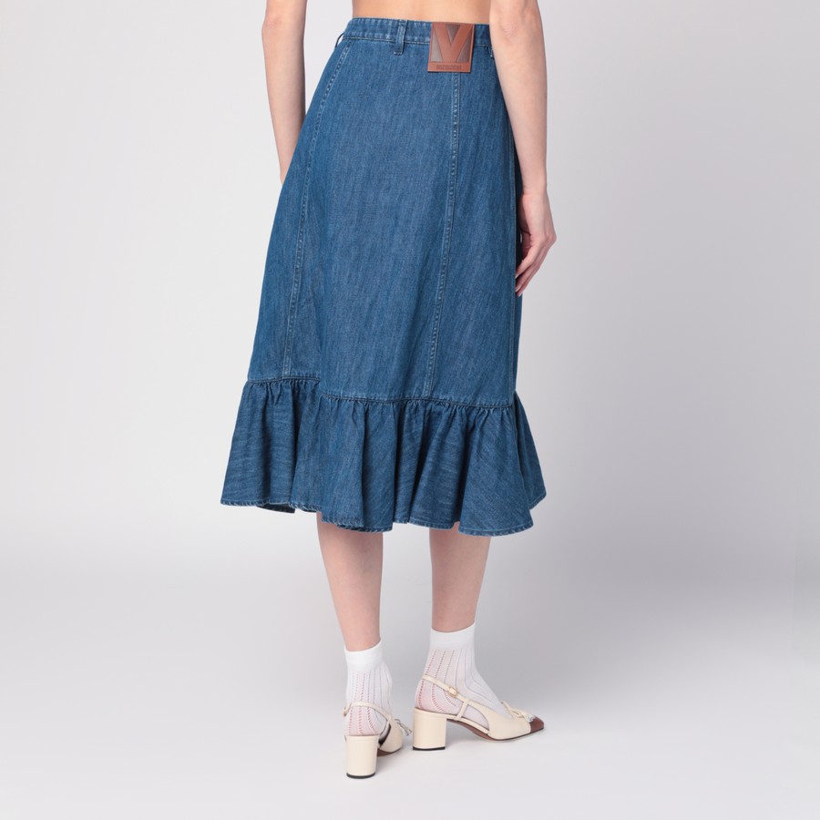 Valentino Blue denim midi skirt | TheDoubleF