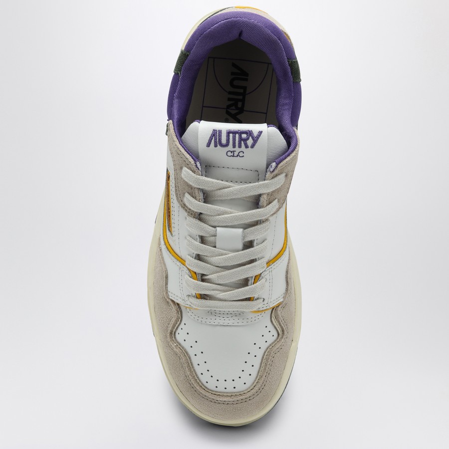 スニーカー AUTRY LOW CLC WHITE/PURPLE/DARK GREEN SNEAKER AUTRY Low CLC white/purple/dark green sneaker | TheDoubleF