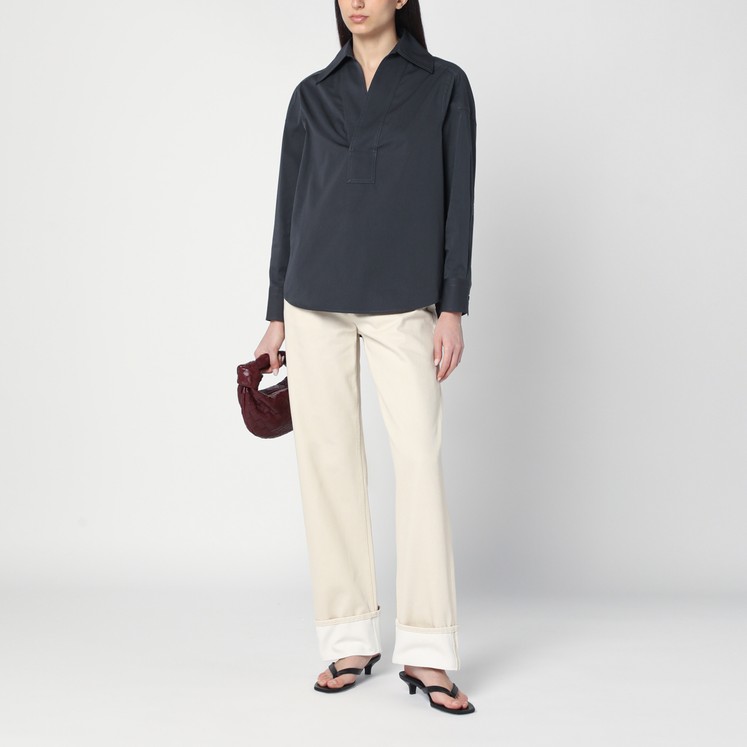 さらにお値下げ　JIL SANDERのブラウス Jil Sander Grey wool shirt with scarf | TheDoubleF