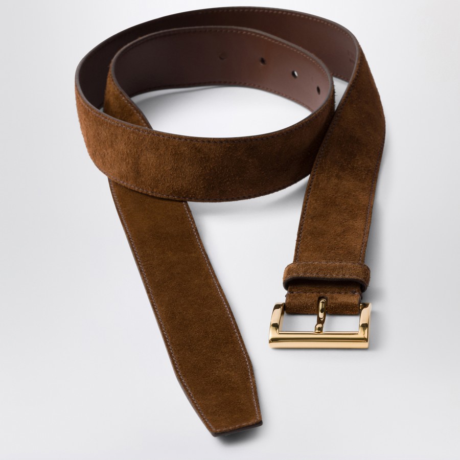 Prada Cintura in pelle scamosciata Cacao | TheDoubleF