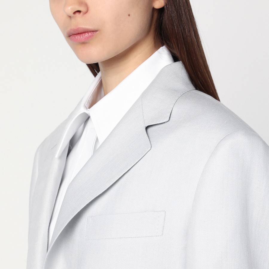 ジャケット Tagliatore Light grey single-breasted linen jacket Tagliatore Light grey single-breasted linen jacket | TheDoubleF