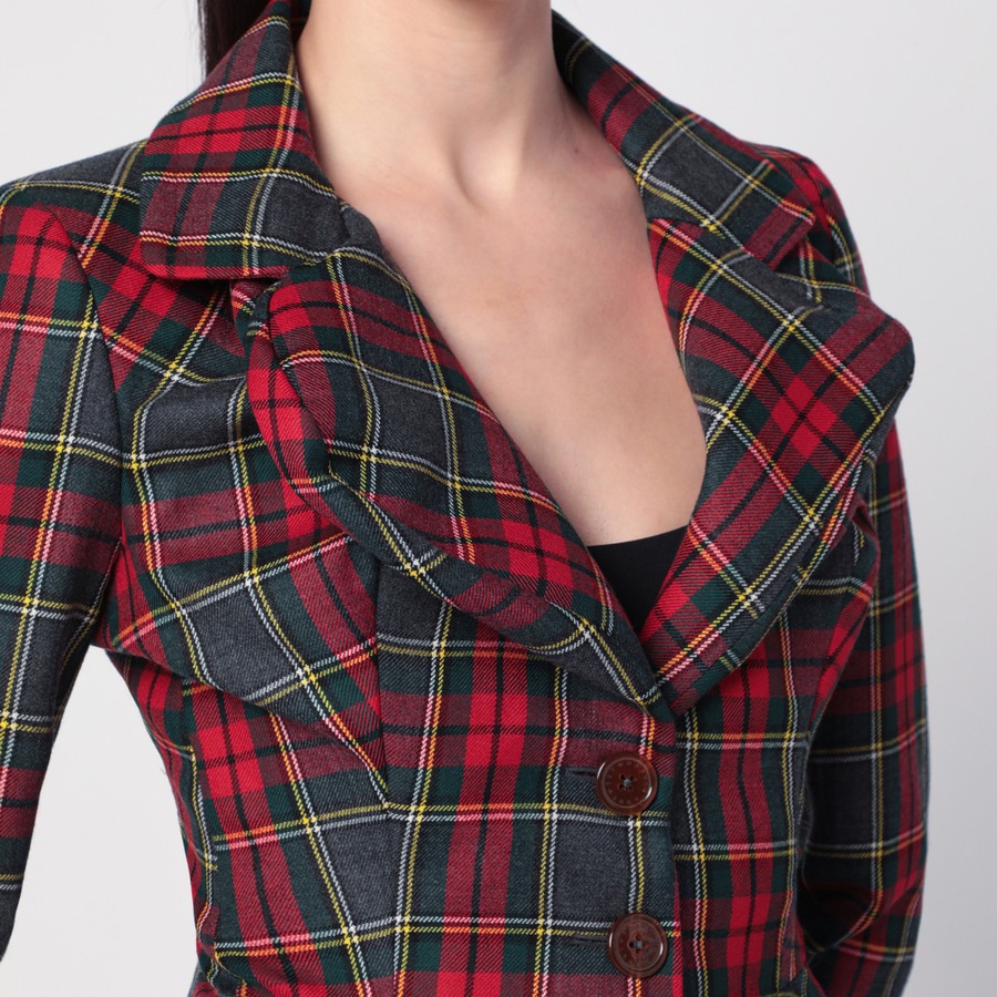 ジャケット Vivienne Westwood Drunken Jacket With Tartan Wool Pattern Vivienne Westwood Drunken jacket with tartan wool pattern
