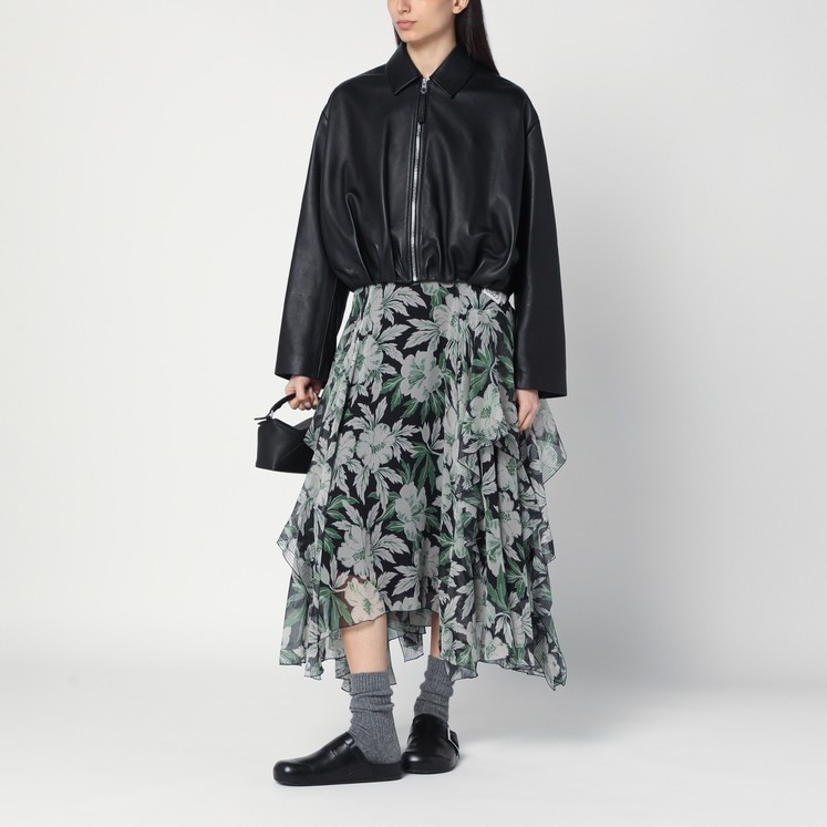 スカート Loewe Loewe Print Skirt Paula's Ibiza asymmetric printed silk-satin midi skirt | NET