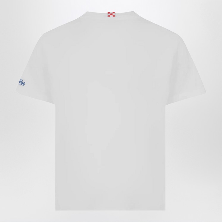 【関税&送料込】MC2 Saint Barth T-shirts and Polos MC2 Saint Barth Man Cotton T-shirt With St. Barth Surf Print