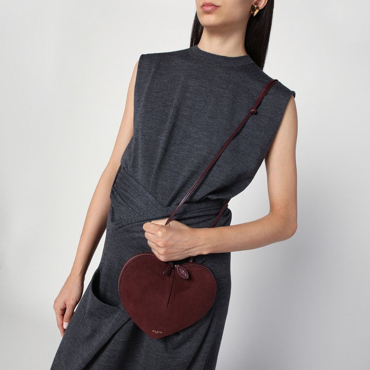 バッグ・カバンその他 Alaia Le Teckel small bag dark red bi-material ALAÏA GARNET RED LE TECKEL SMALL BI MATERIAL BAG IN LEATHER