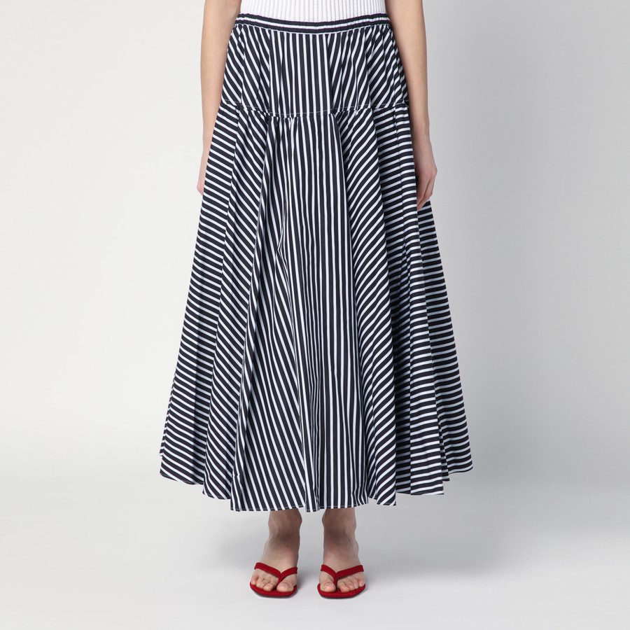 スカート PATOU SK0800190.5067 Skirts Patou | Pleated midi skirt in technical wool twill