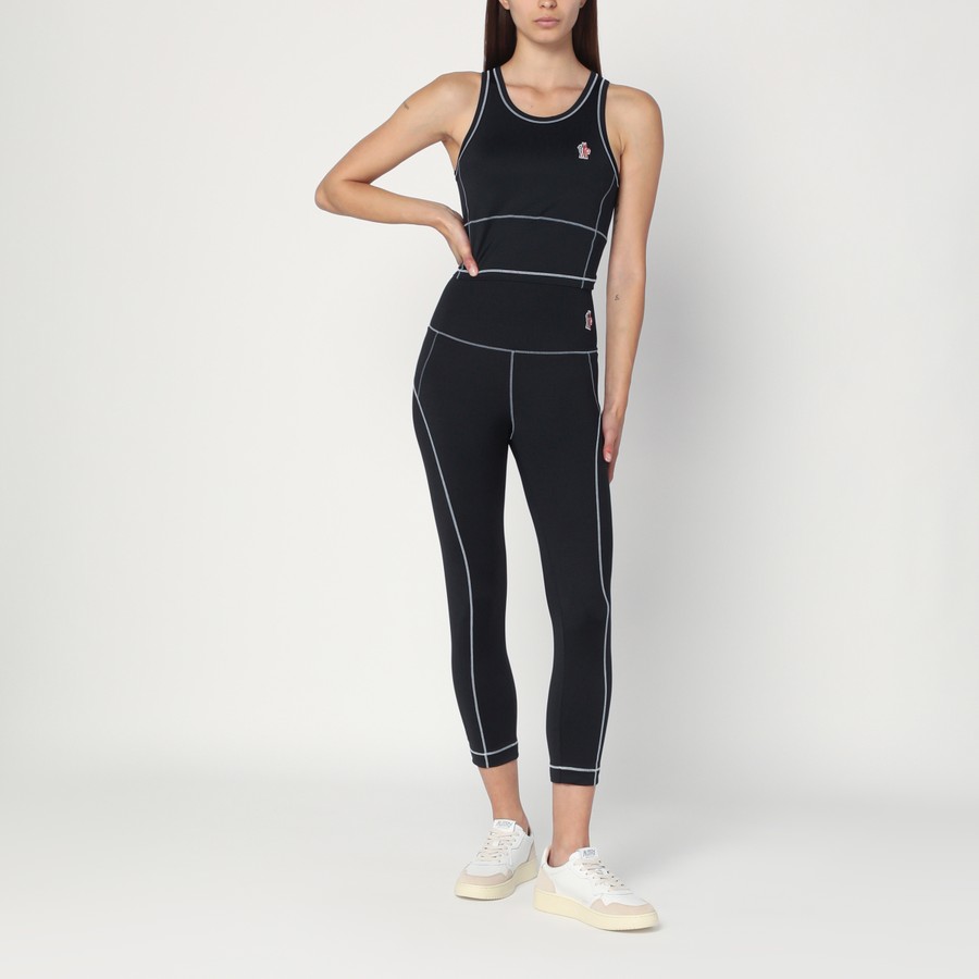 【関税&送料込】Moncler Grenoble Black Leggings In Stretch N MONCLER GRENOBLE Stretch-knit leggings | NET-A-PORTER
