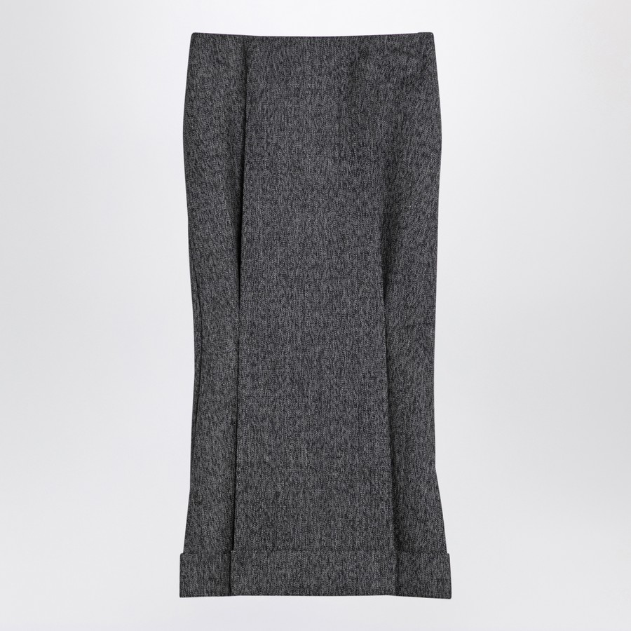スカート Prada Black/white wool weave midi skirt Prada Black/white wool weave midi skirt | TheDoubleF