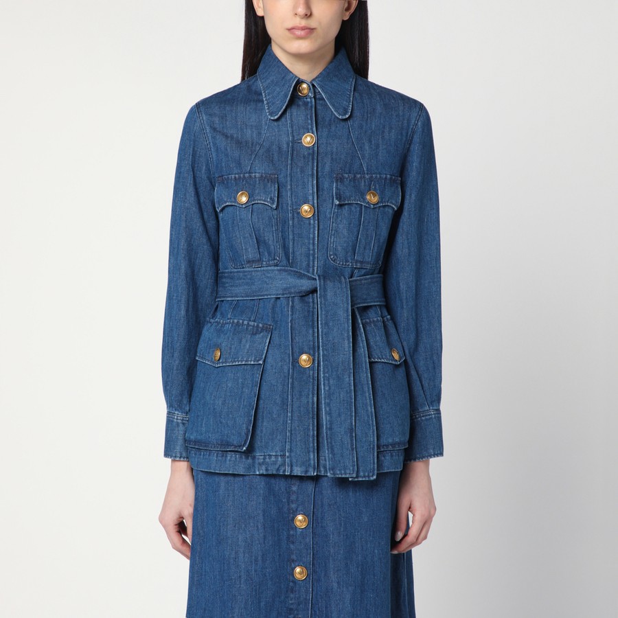 ジャケット VALENTINO Valentino Garavani denim jacket (B3DC03J94C 558) Valentino Garavani Men's Embroidered-Trim Denim Jacket