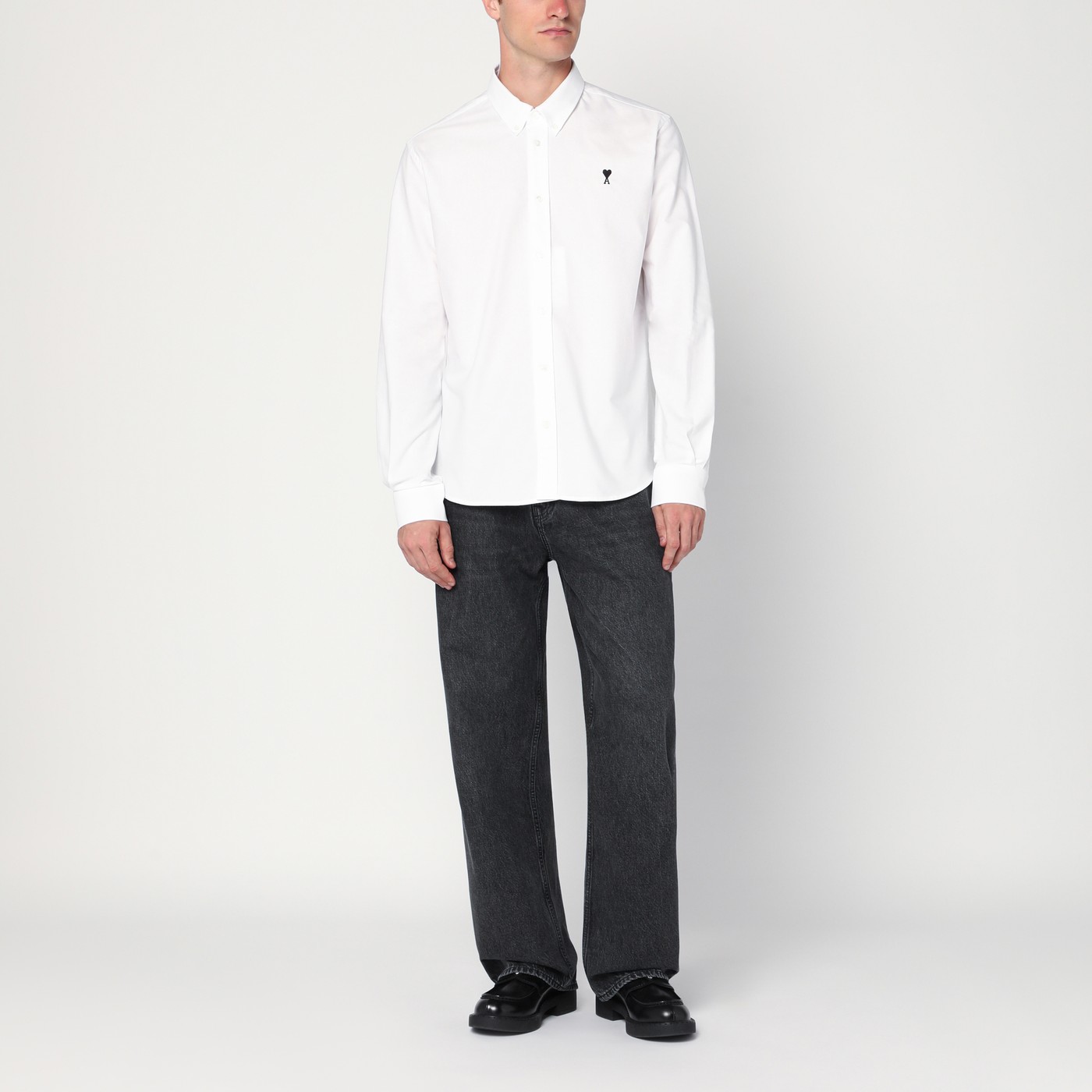 Ami Paris White Ami De Coeur shirt TheDoubleF