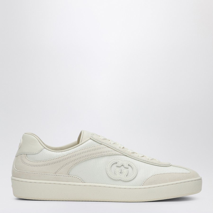 GUCCI White G75 sneaker in suede | TheDoubleF GUCCI White G75 sneaker in suede | TheDoubleF