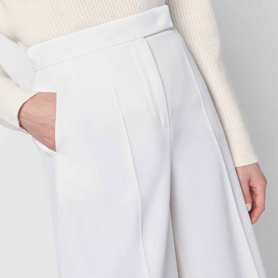 Max Mara White wool gabardine trousers | TheDoubleF