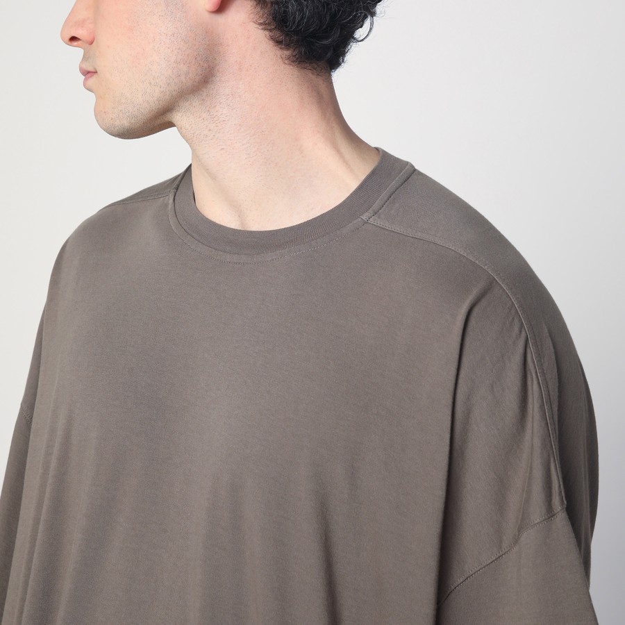 Tシャツ・カットソー RICK OWENS ' T' Grey Oversized T-Shirt in Cotton Man RICK OWENS - TOPS - Rick Owens