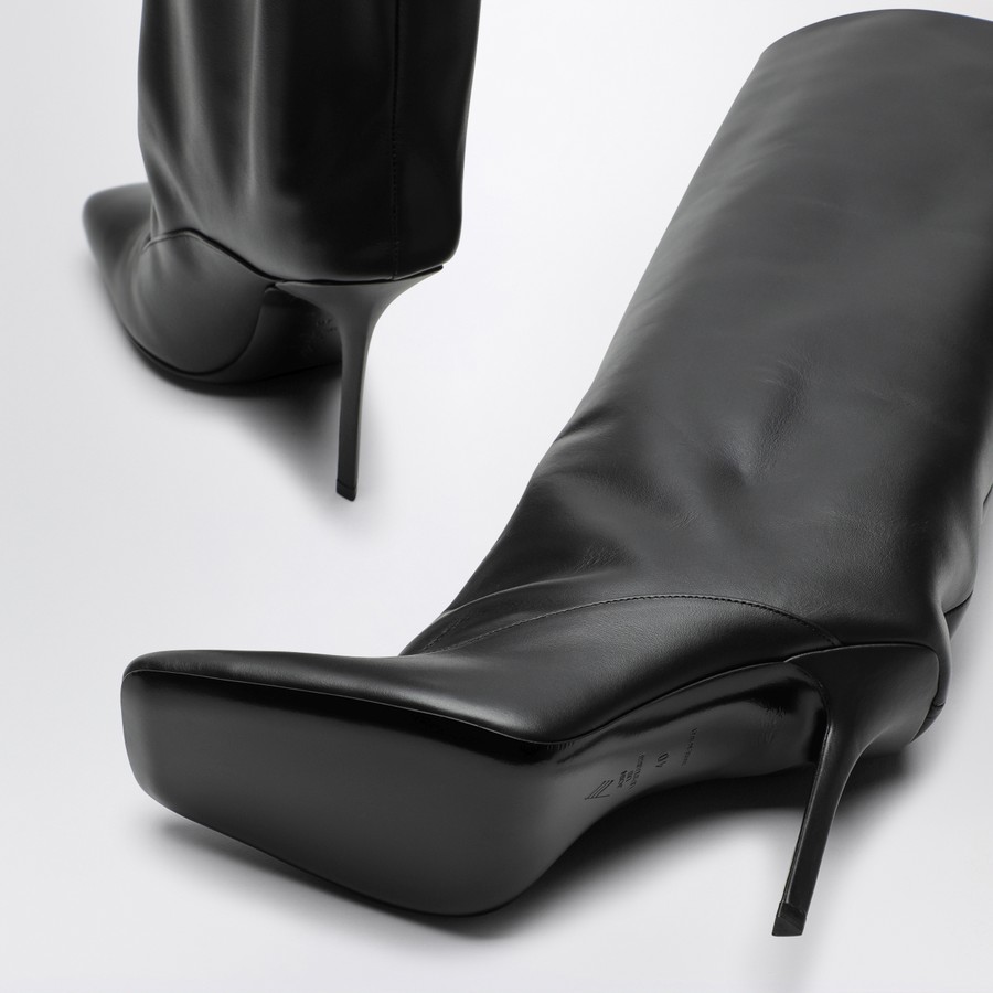 The Attico Sienna black leather high boot | TheDoubleF