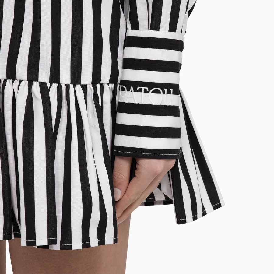 ワンピースその他 Patou Black/white striped cotton mini chemisier dress Patou Black/white striped cotton mini chemisier dress