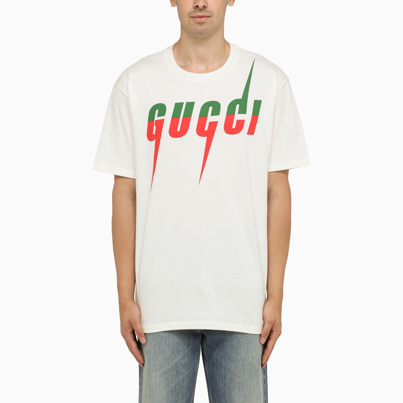 GUCCI Gucci Blade print milk Tshirt TheDoubleF