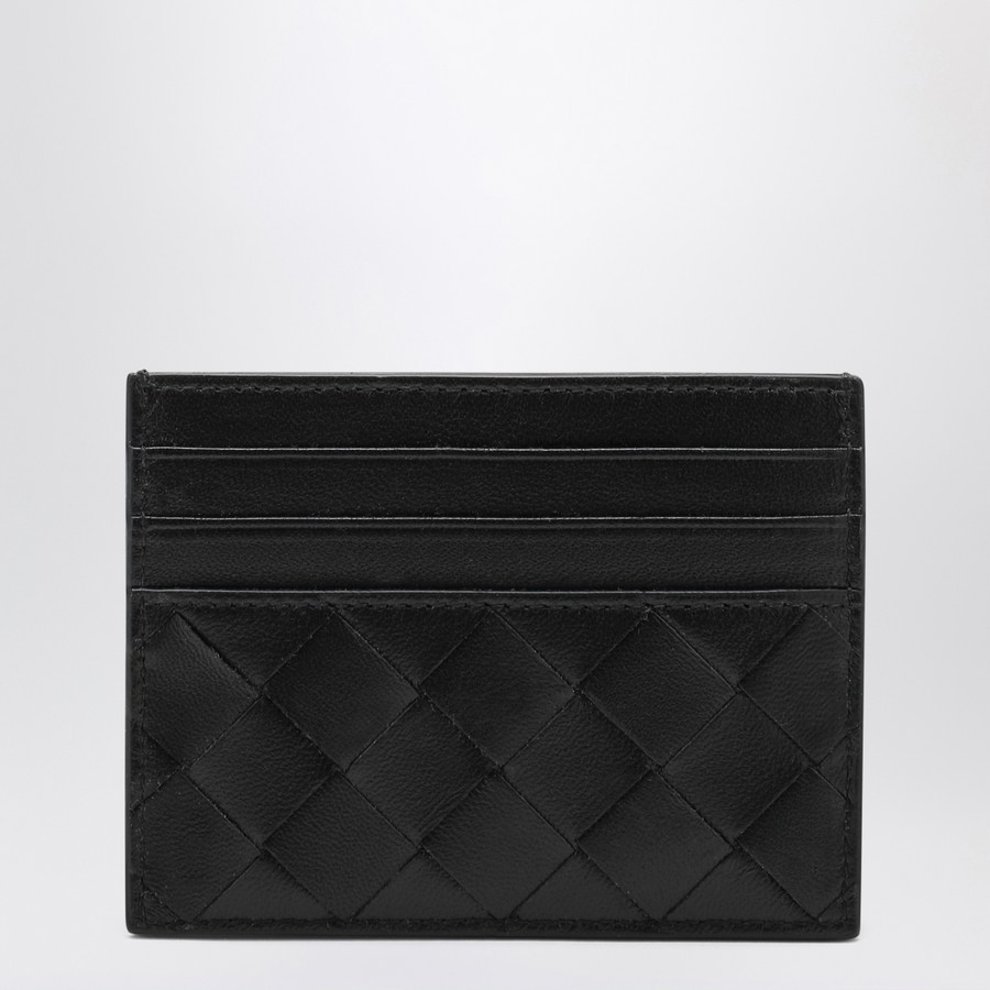 ★BOTTEGA VENETA★ Intrecciato Card Holder Black 796324VCPP3 Bottega Veneta Black card holder in Intrecciato | TheDoubleF