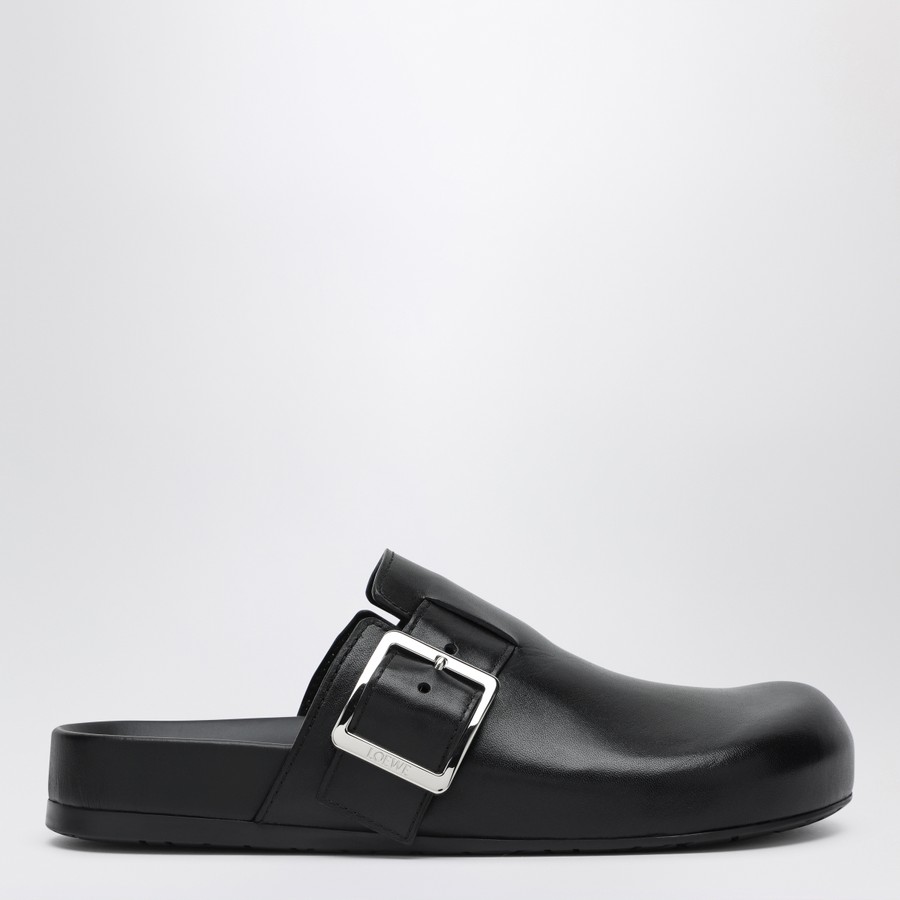 サンダル・ミュール LOEWE BLACK LEATHER SABOT EASE BUCKLE Loewe Black leather Sabot Ease Buckle | TheDoubleF