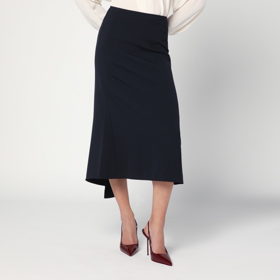 スカート Victoria Beckham Navy blue skirt in wool blend Navy blue skirt in wool blend – Lord & Taylor