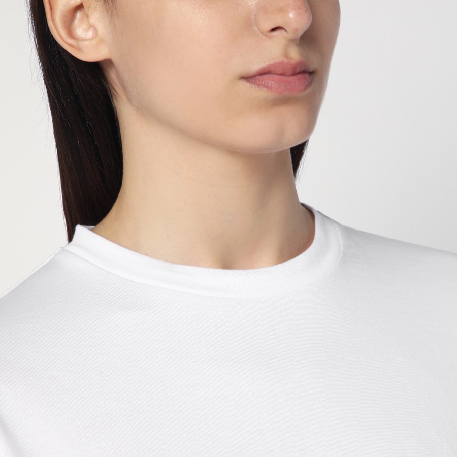 Tシャツ・カットソー THE ROW 25SS White Kiara T-Shirt 5739K220 WHT The Row White cotton T-shirt Chiara | TheDoubleF