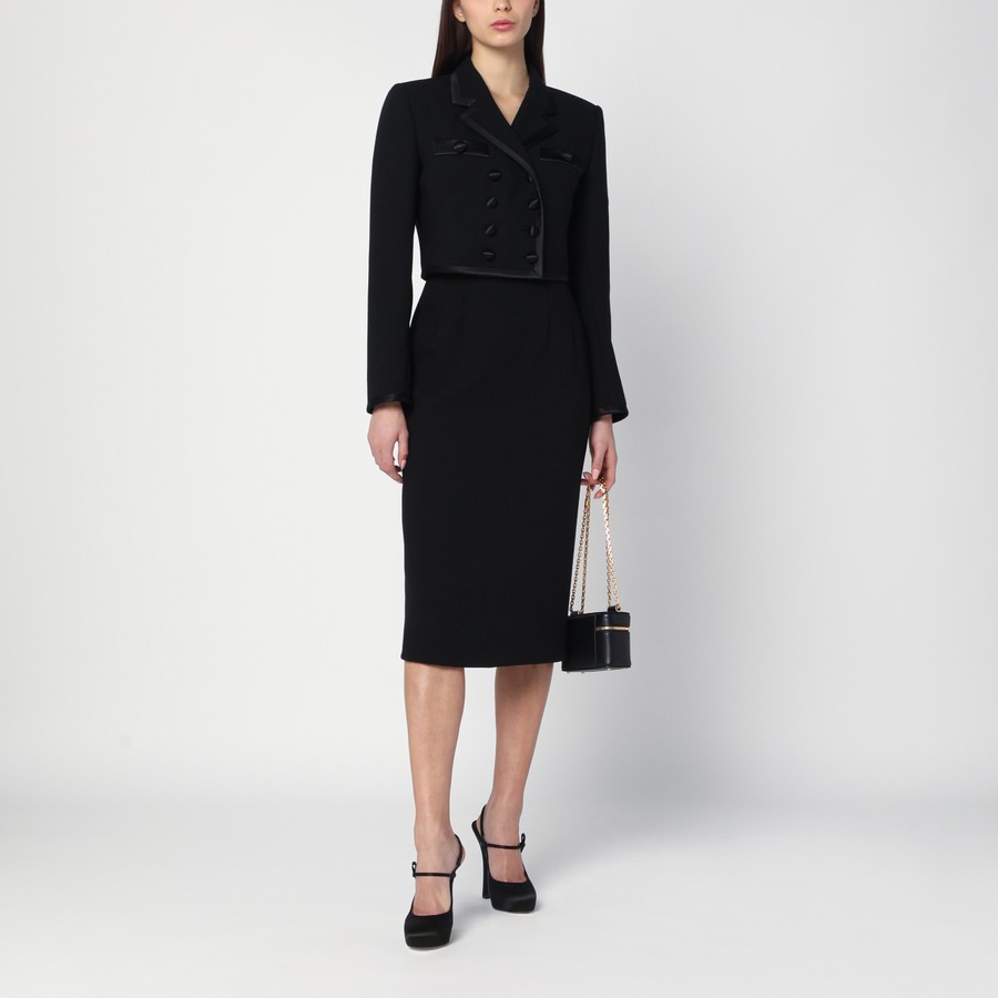 Dolce&Gabbana Black pencil skirt in wool crêpe | TheDoubleF