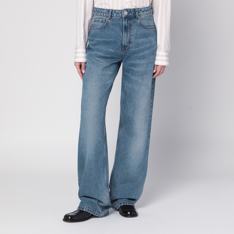 デニム・ジーパン Ami Paris Washed Blue Denim Jeans Ami Paris Light blue jeans with washed effect – Lux Afrique