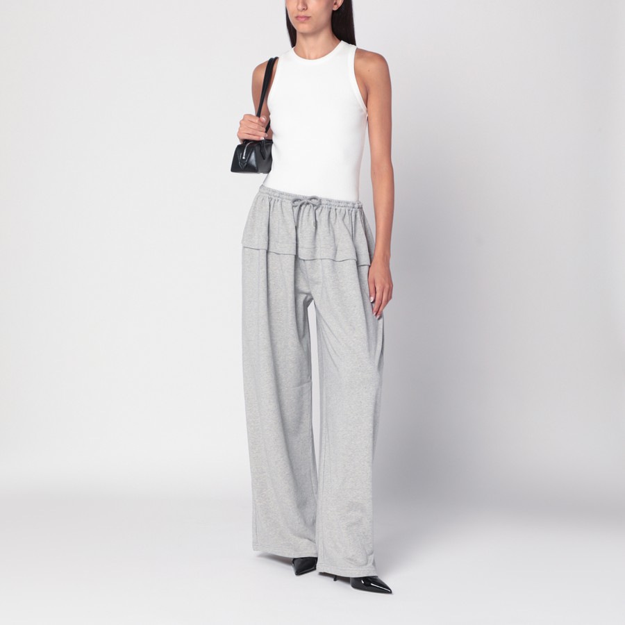 パンツ ALAIA LIGHT GREY PEPLUM TROUSERS Alaïa Light grey Peplum trousers | TheDoubleF