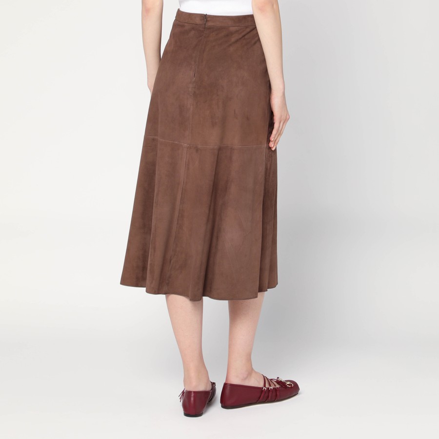 スカート 'S Max Mara Brown skirt in suede S Max Mara Brown skirt in suede | TheDoubleF