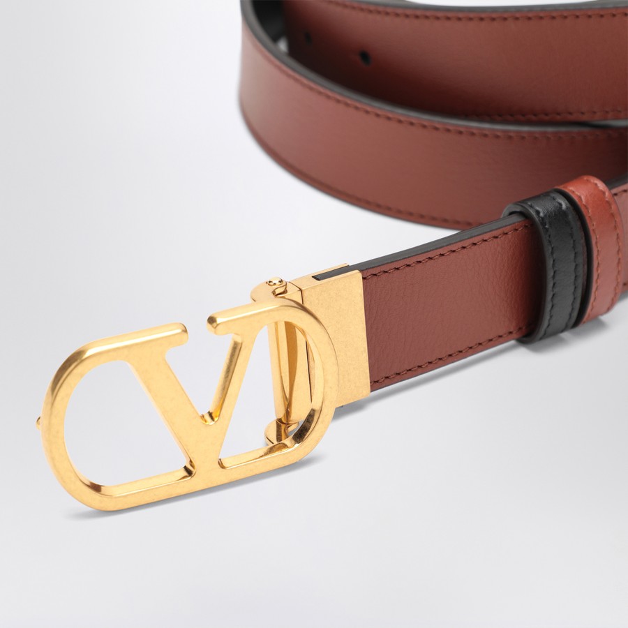 Valentino Garavani Reversible Vlogo Signature belt brown