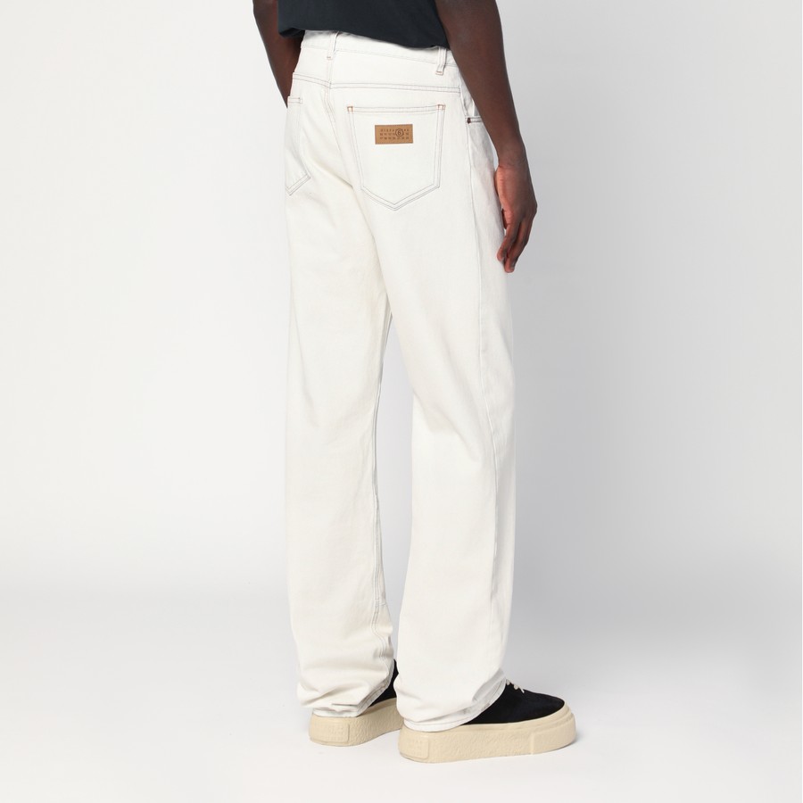 MM6 Maison Margiela White jeans with patches | TheDoubleF MM6 Maison Margiela White jeans with patches | TheDoubleF