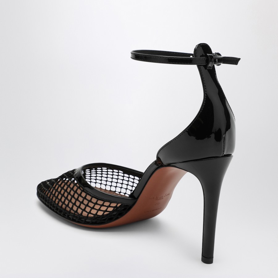 【ALAIA直営店】ESCARPINS A TALON HAUT EN RESILLE Alaïa Escarpins noirs hauts en résille | TheDoubleF