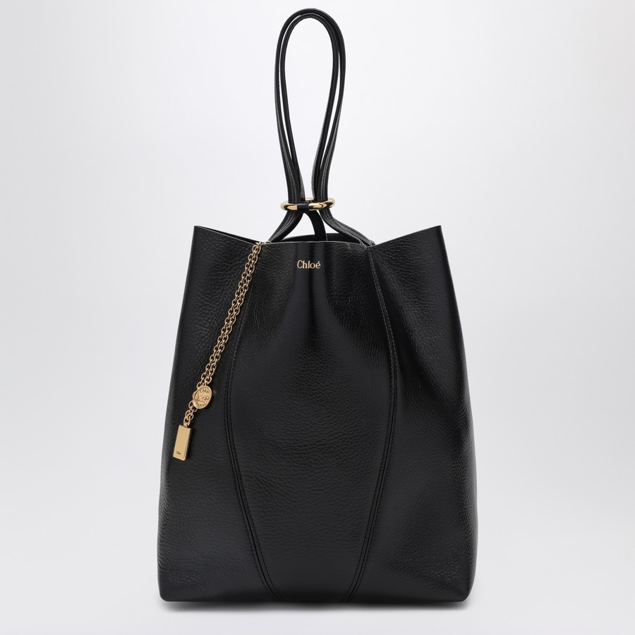 Chloé Chloé Spin black medium Tote Bag | TheDoubleF