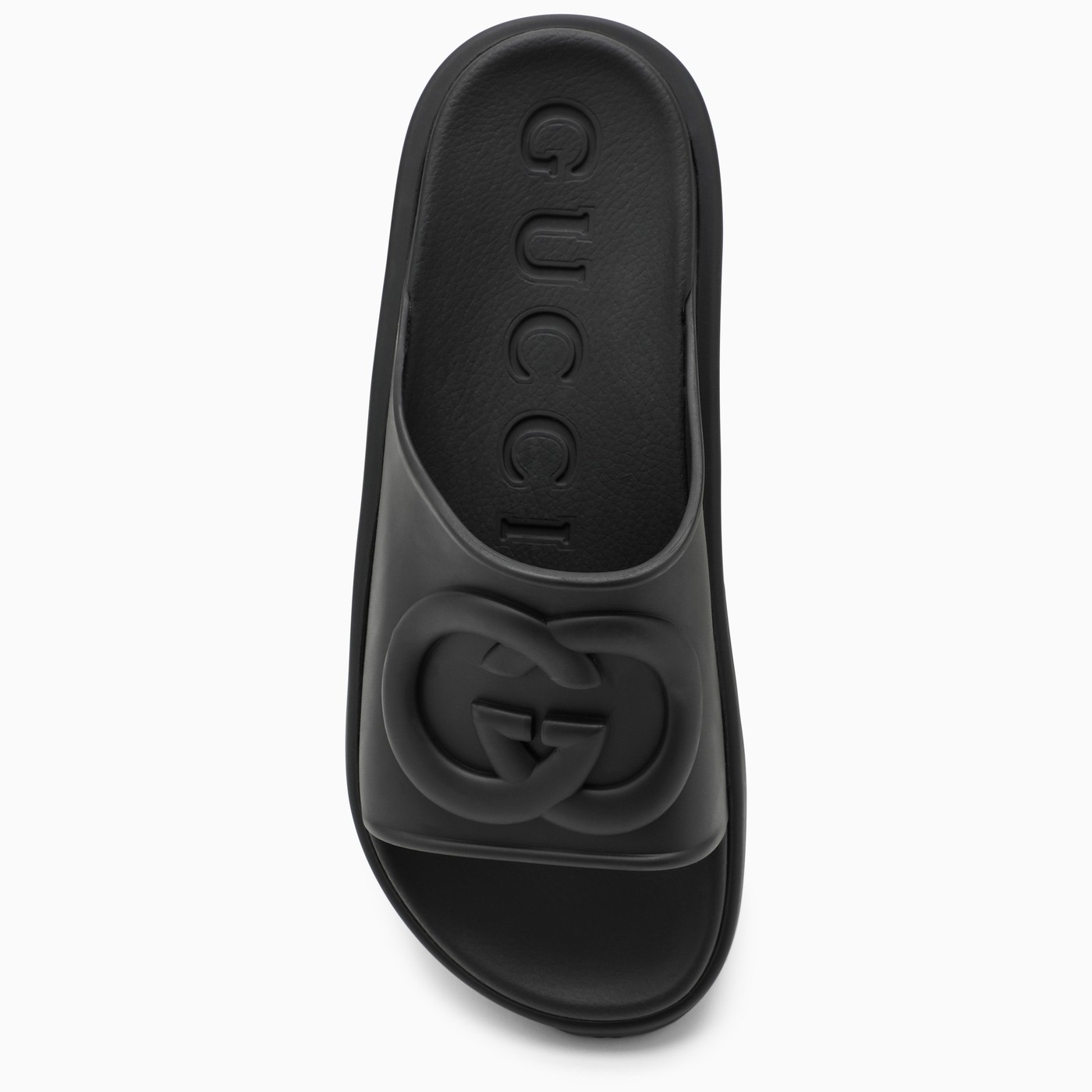 GUCCI GG detail black slide TheDoubleF