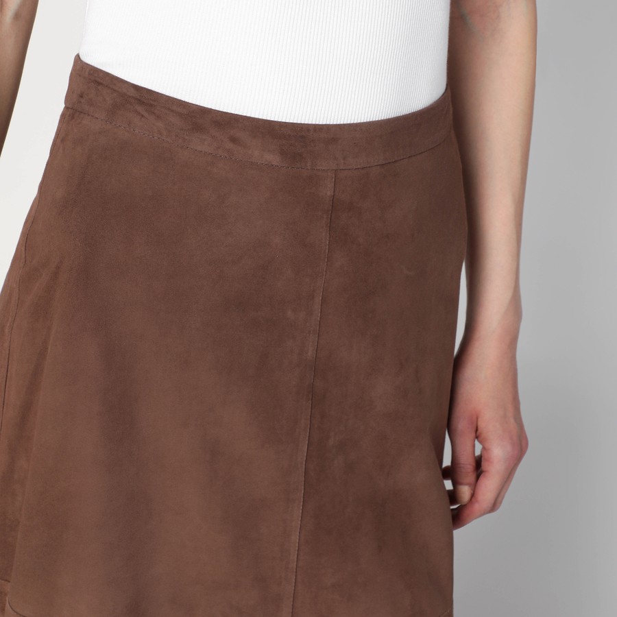 S Max Mara Brown skirt in suede | TheDoubleF