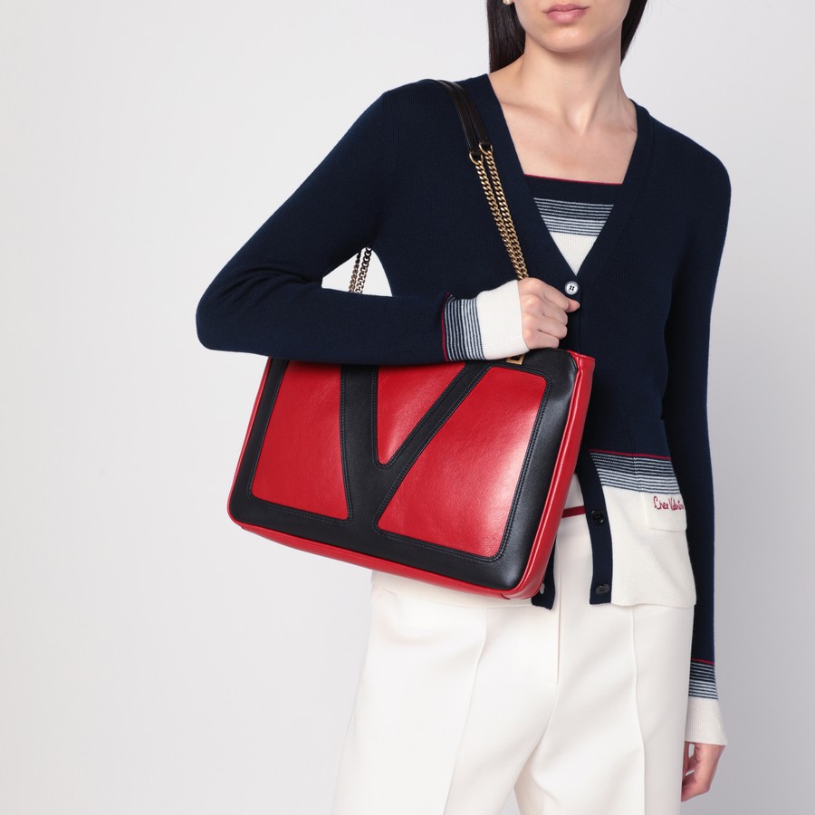トートバッグ Valentino Garavani Medium Viva Superstar bag red/black Valentino Garavani Viva Superstar Medium Nappa Leather