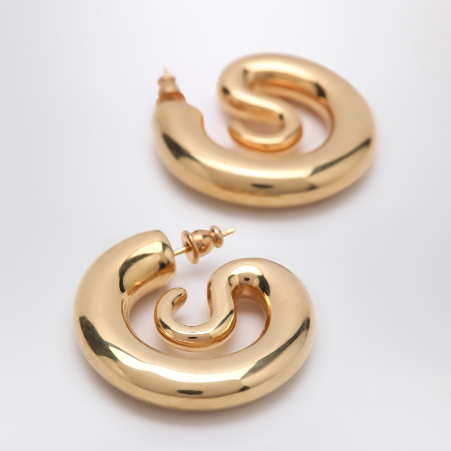 【関税込み】Panconesi ゴールド スモール Serpent フープピアス Panconesi Small gold Serpent Hoops earrings | TheDoubleF
