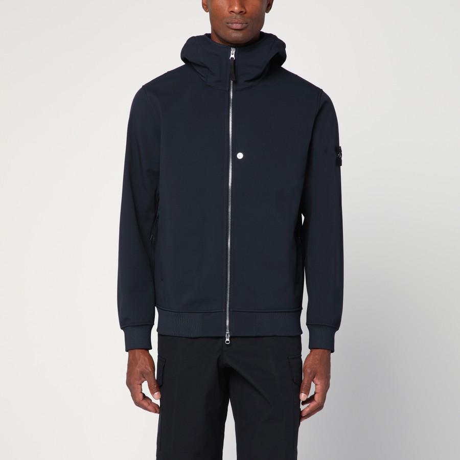 Stone Island Veste en tissu technique bleu marine TheDoubleF - Main Image