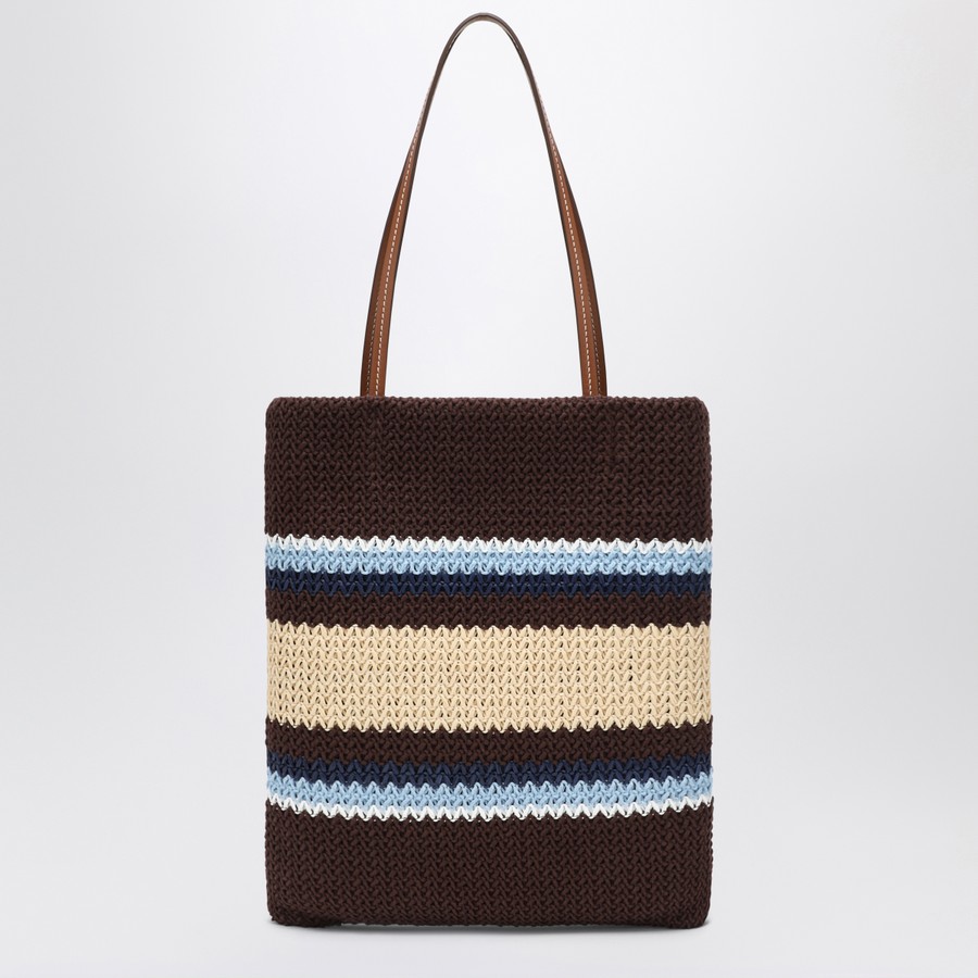 Miu Miu Multicolored raffia effect yarn shopping bag N/S