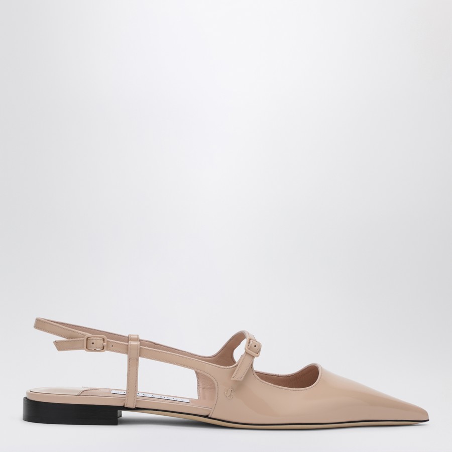 サンダル・ミュール Jimmy Choo Scarpa Didi Flat Nude In Patent Leather Jimmy Choo Scarpa Didi Flat nude in patent leather from