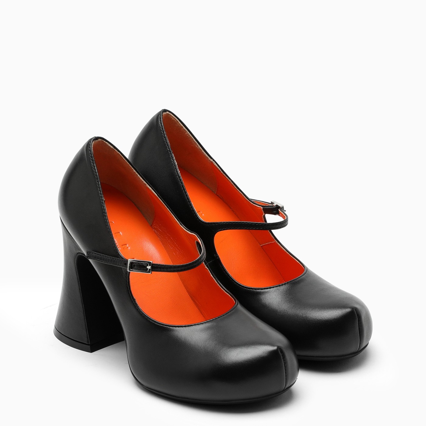 Marni Smooth black leather Mary Janes TheDoubleF