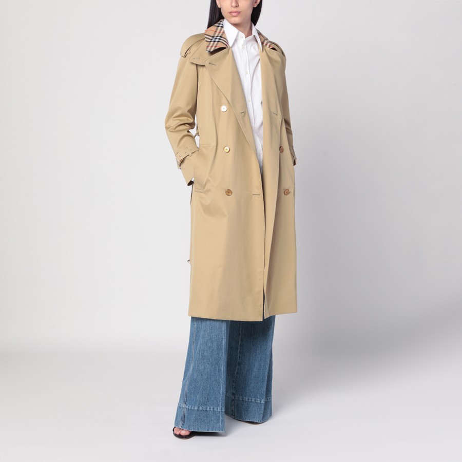 【VIP価格】BURBERRY Castleford Check Collar Trench Coat Long Check Collar Castleford Trench Coat in Hamper - Women