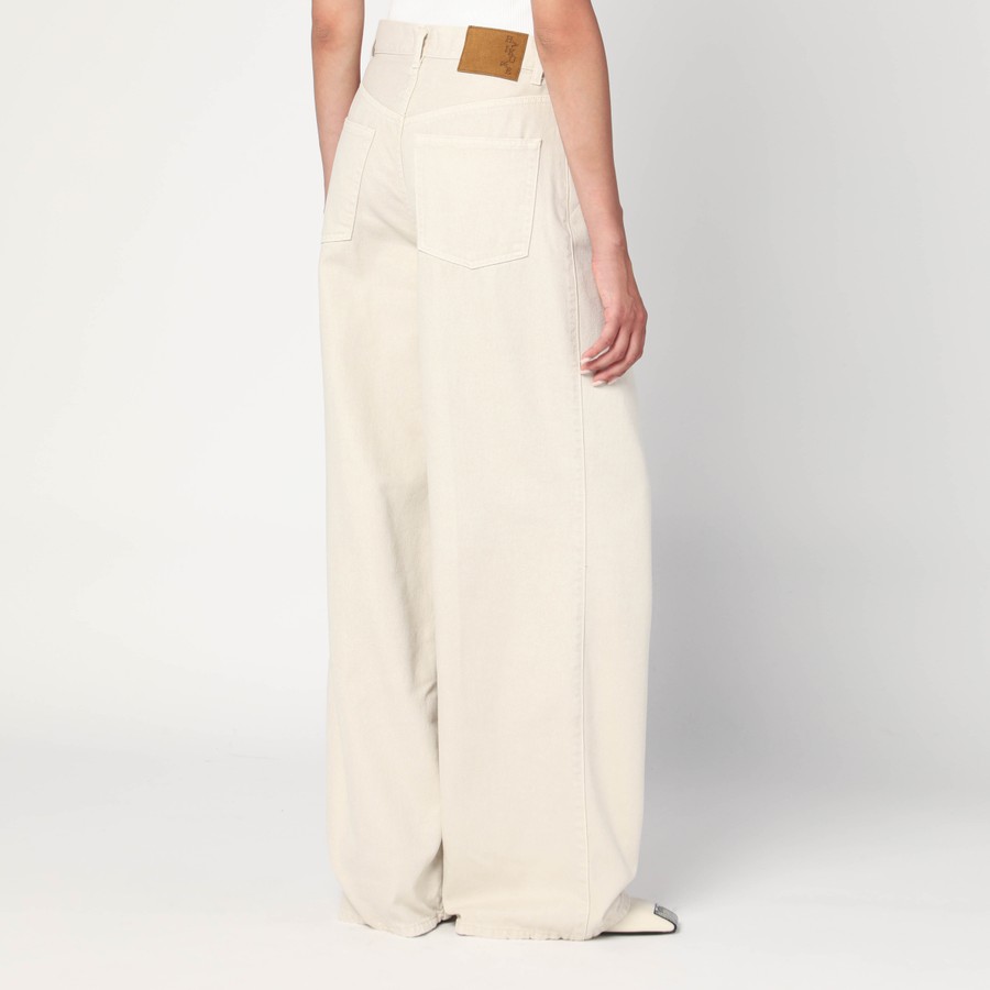 ボトムスその他 HAIKURE Wide ecru corduroy trousers HAIKURE Wide ecru corduroy trousers | TheDoubleF
