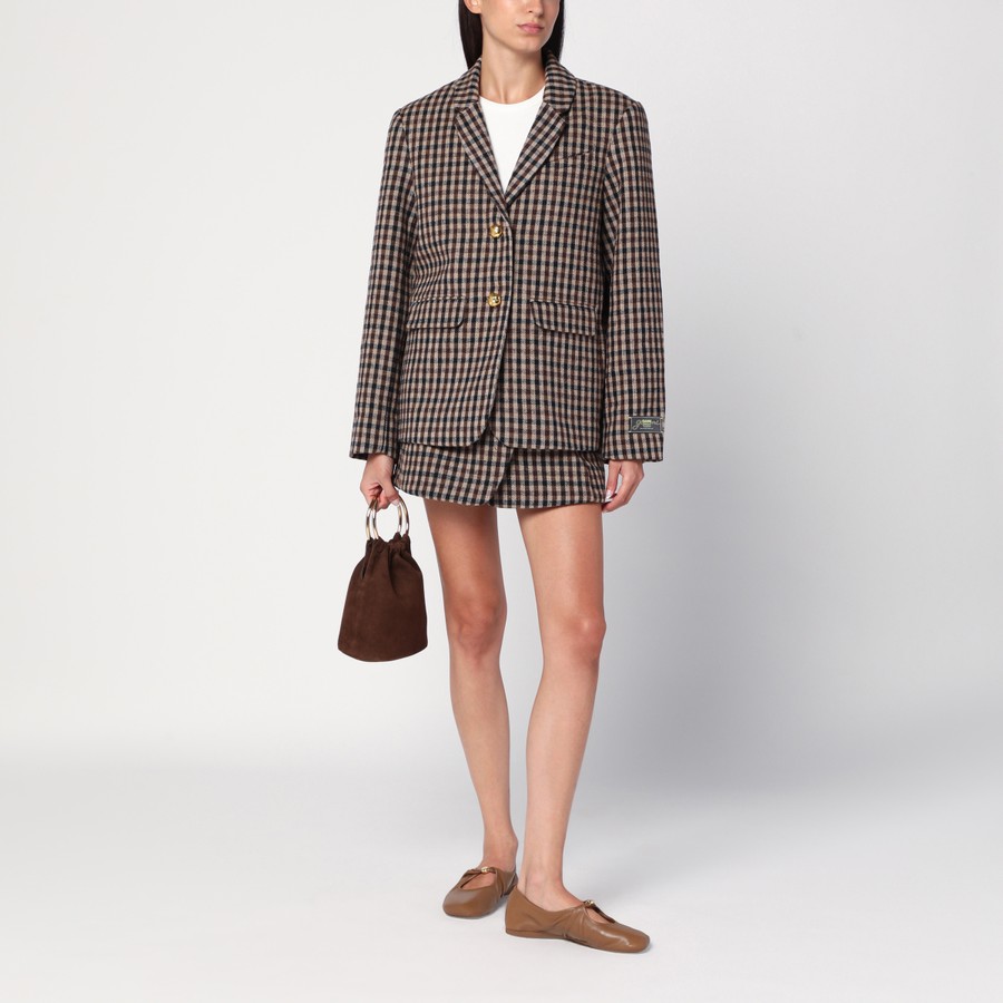 GANNI Checked wool blazer | TheDoubleF