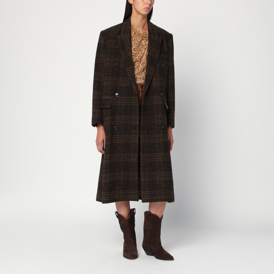 ジャケット ISABEL MARANT Etoile Kaki checked Lexana double-breasted coa ISABEL MARANT Étoile Kaki checked Lexana double-breasted